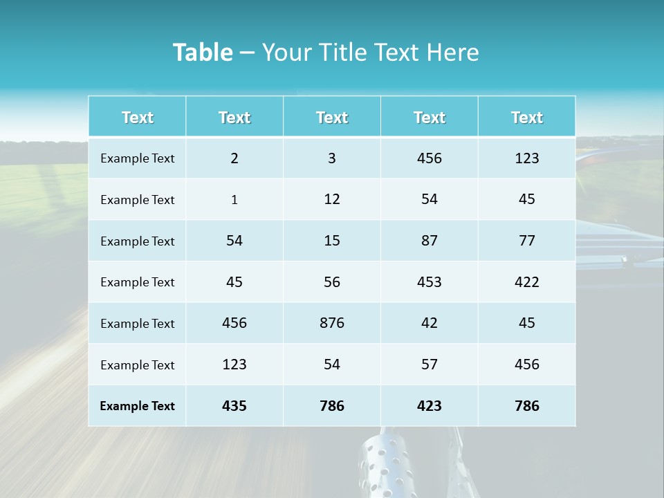 Driving A Sports-Car On A Road PowerPoint Template