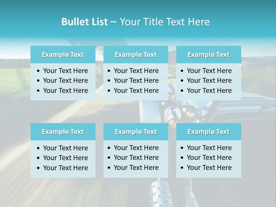 Driving A Sports-Car On A Road PowerPoint Template