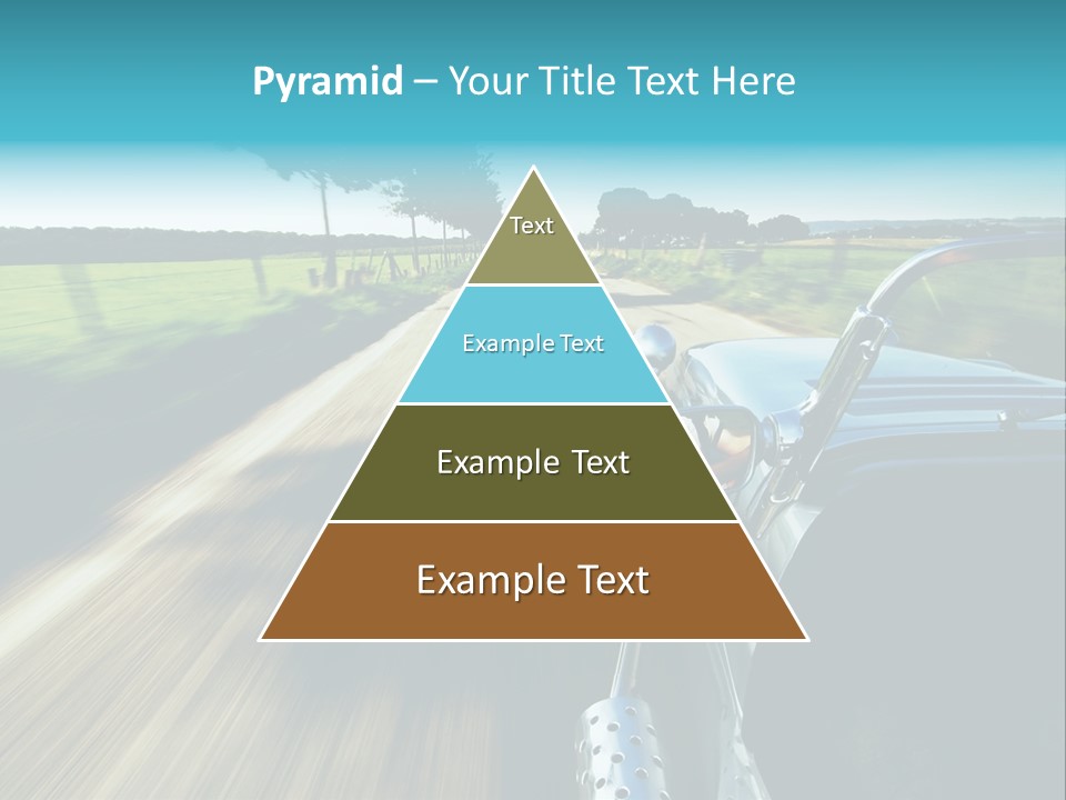 Driving A Sports-Car On A Road PowerPoint Template