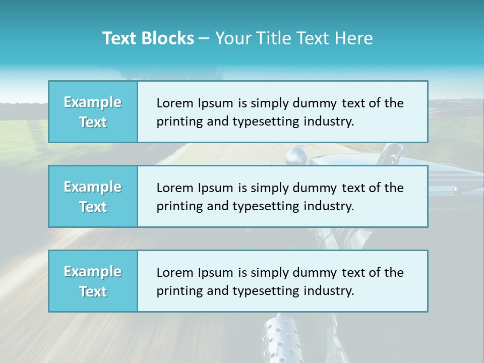 Driving A Sports-Car On A Road PowerPoint Template