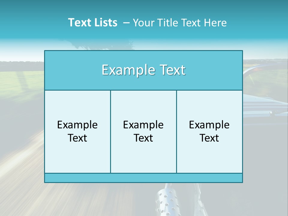 Driving A Sports-Car On A Road PowerPoint Template
