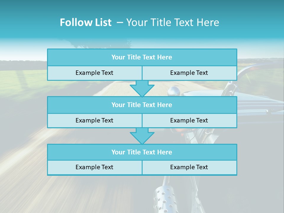 Driving A Sports-Car On A Road PowerPoint Template