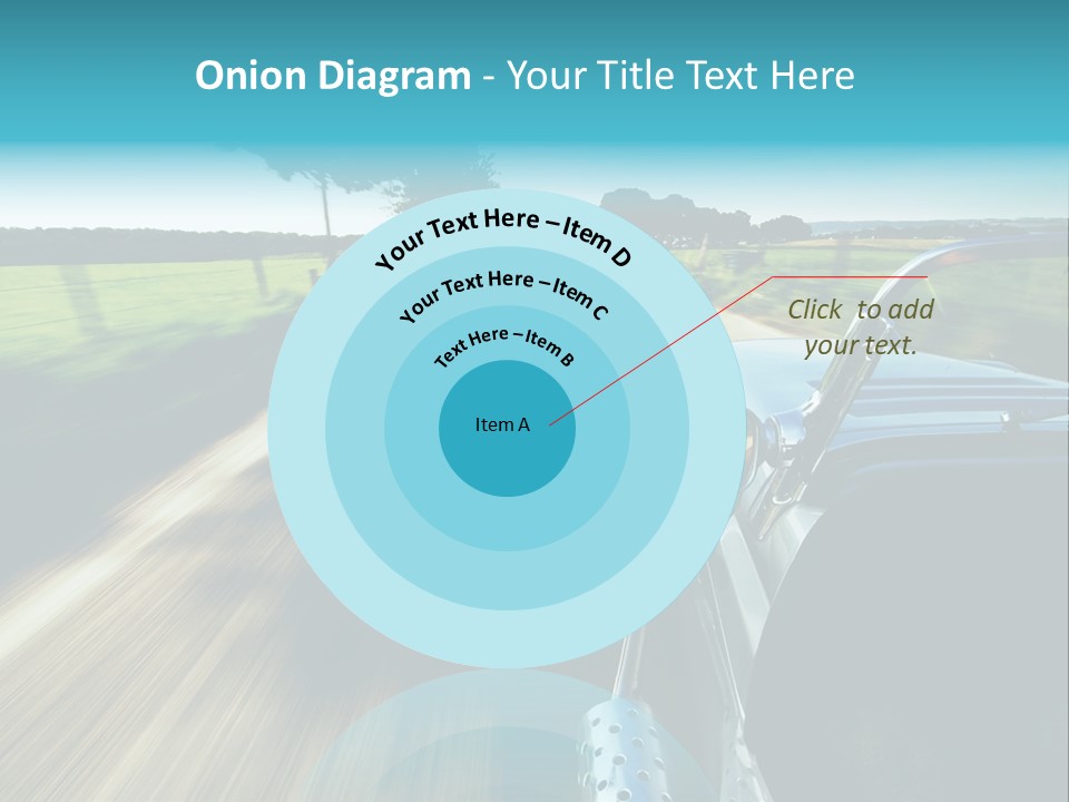 Driving A Sports-Car On A Road PowerPoint Template