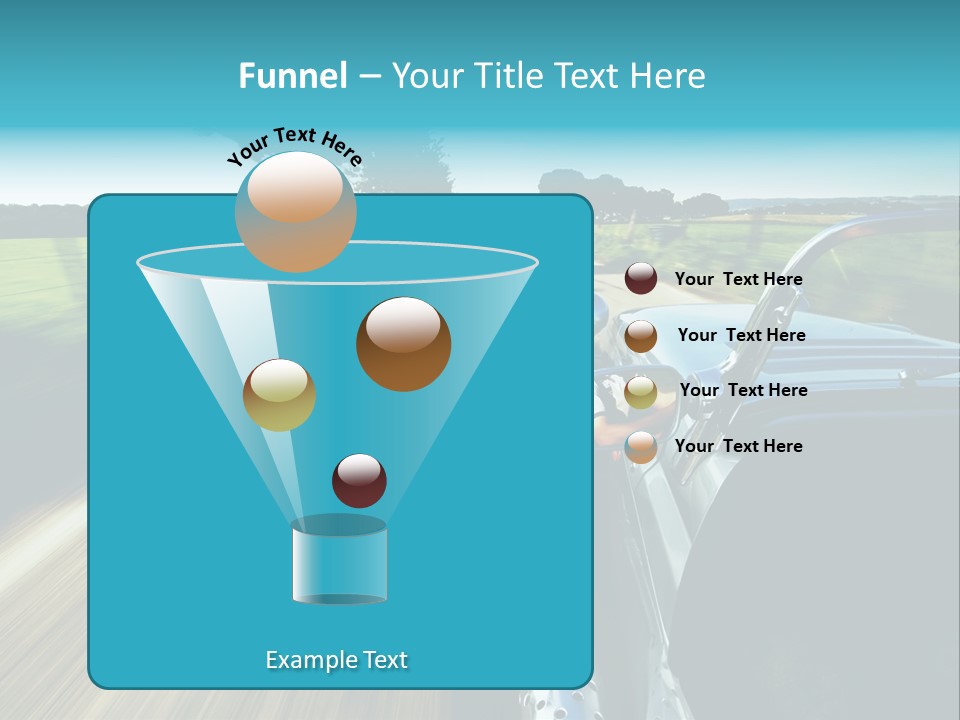 Driving A Sports-Car On A Road PowerPoint Template