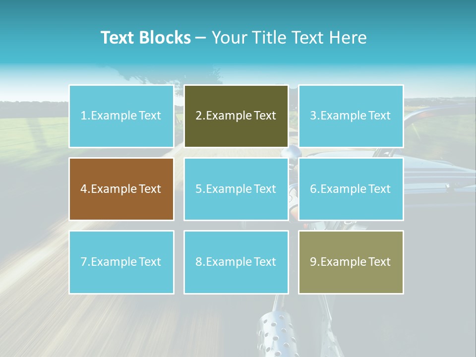 Driving A Sports-Car On A Road PowerPoint Template