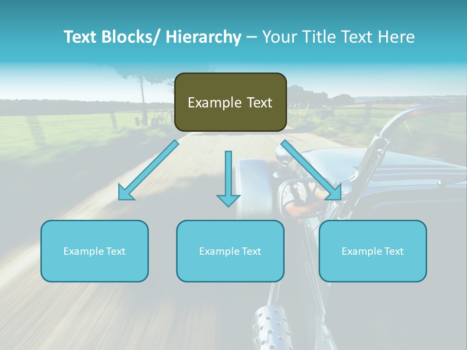 Driving A Sports-Car On A Road PowerPoint Template