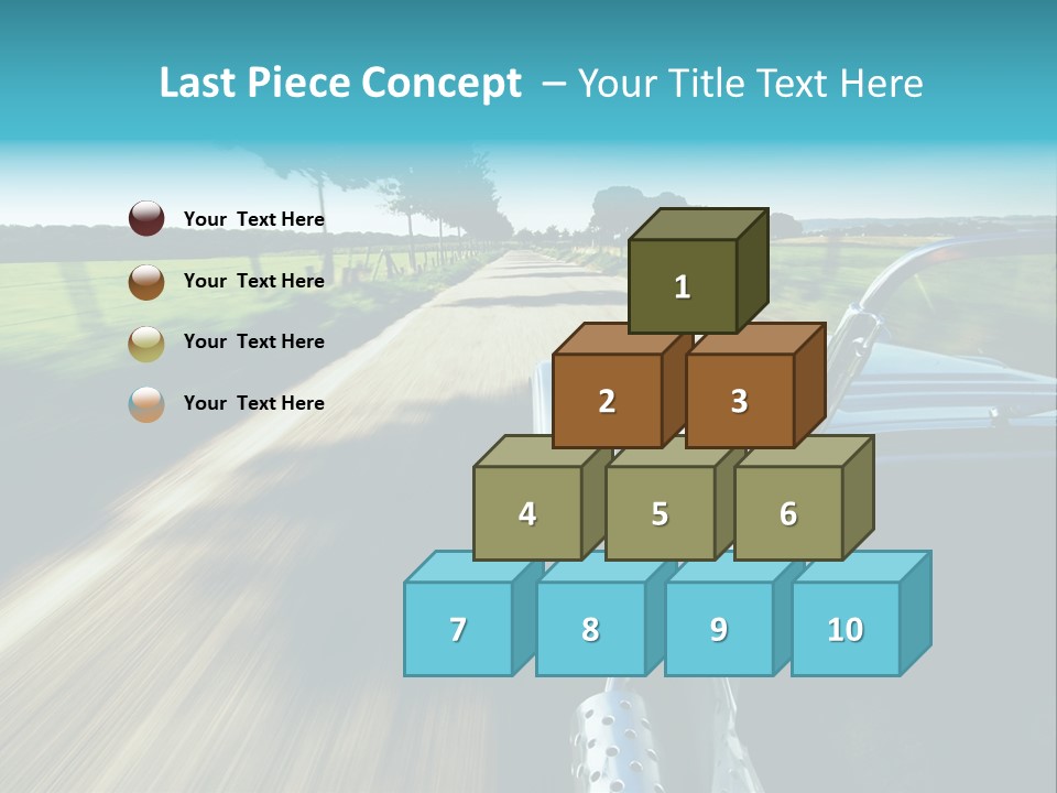 Driving A Sports-Car On A Road PowerPoint Template