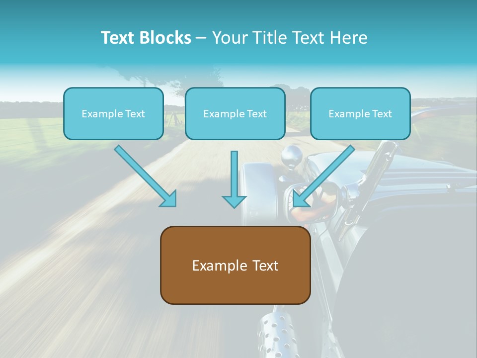 Driving A Sports-Car On A Road PowerPoint Template