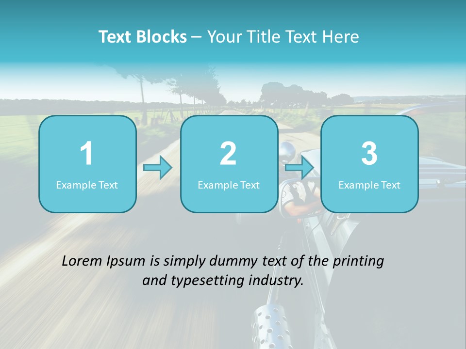 Driving A Sports-Car On A Road PowerPoint Template