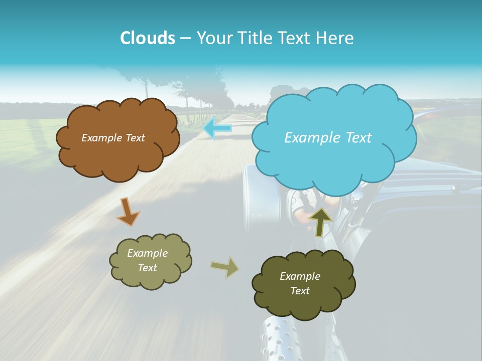 Driving A Sports-Car On A Road PowerPoint Template