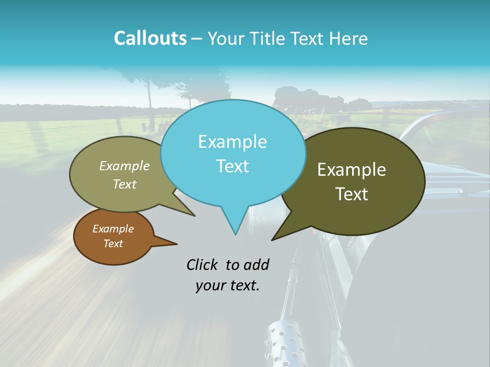 Driving A Sports-Car On A Road PowerPoint Template