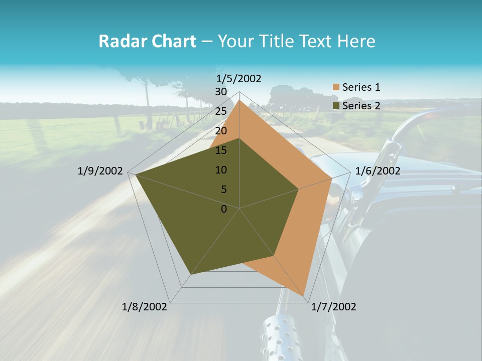 Driving A Sports-Car On A Road PowerPoint Template