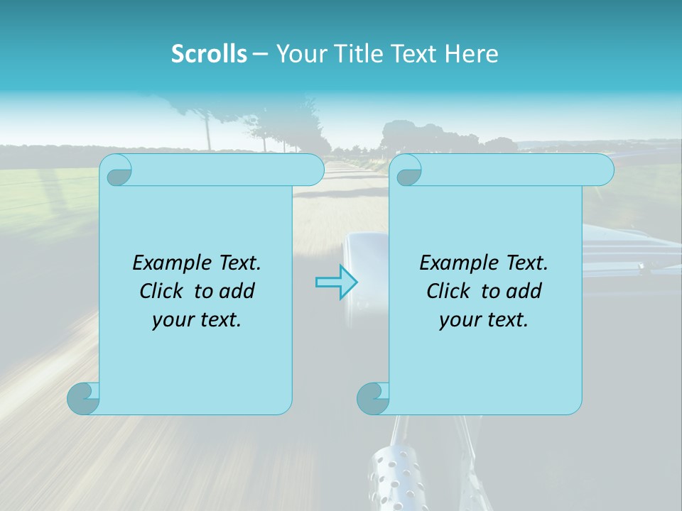 Driving A Sports-Car On A Road PowerPoint Template