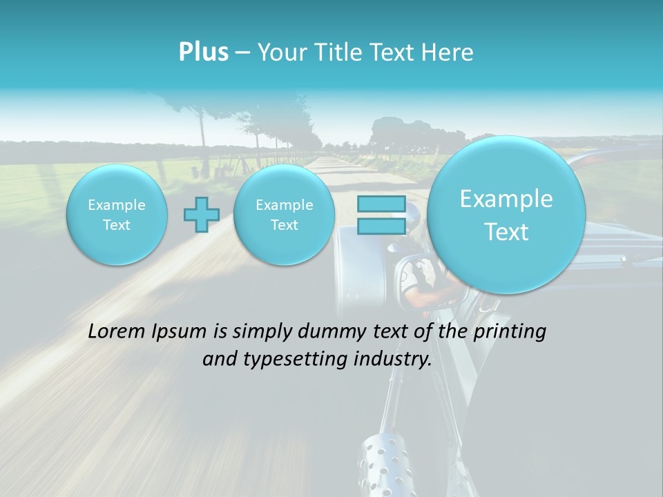 Driving A Sports-Car On A Road PowerPoint Template