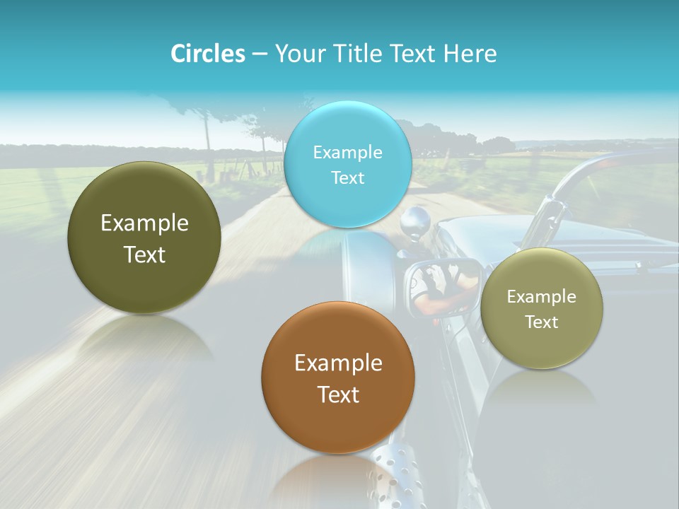 Driving A Sports-Car On A Road PowerPoint Template