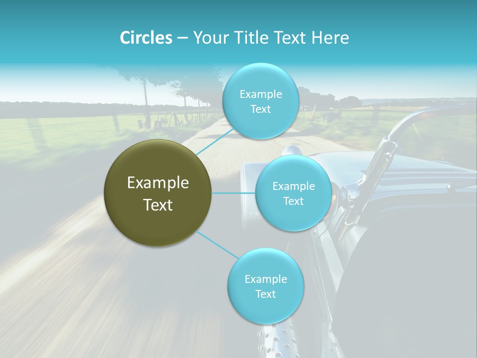 Driving A Sports-Car On A Road PowerPoint Template