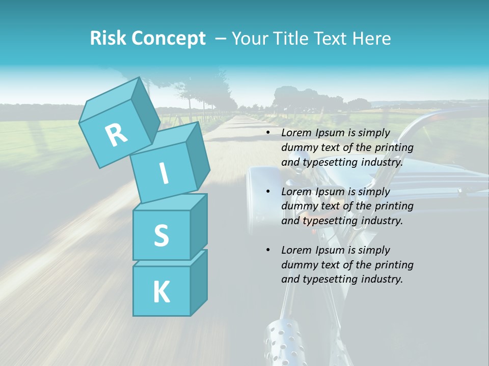 Driving A Sports-Car On A Road PowerPoint Template