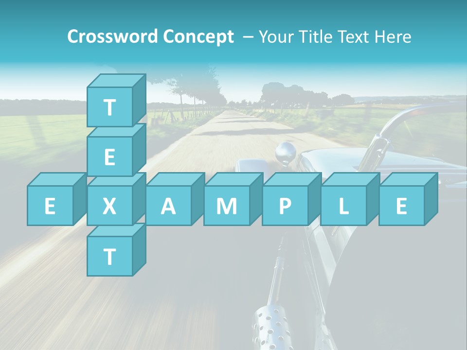 Driving A Sports-Car On A Road PowerPoint Template