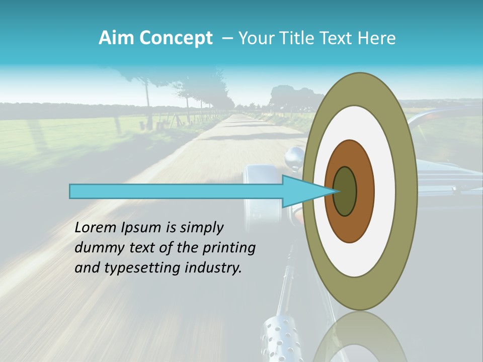 Driving A Sports-Car On A Road PowerPoint Template