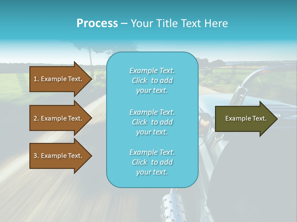 Driving A Sports-Car On A Road PowerPoint Template