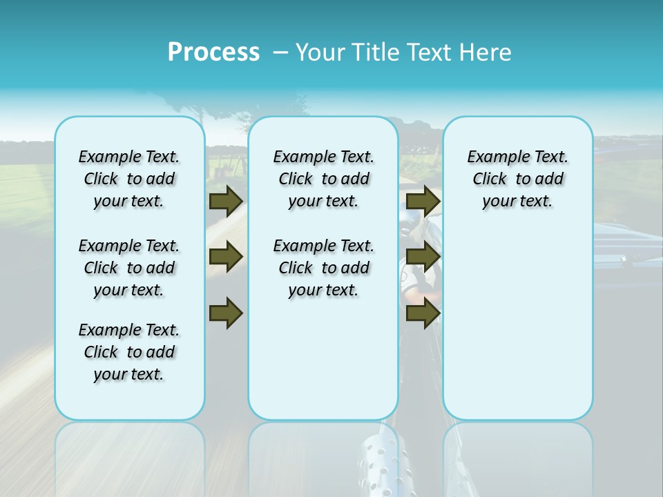 Driving A Sports-Car On A Road PowerPoint Template