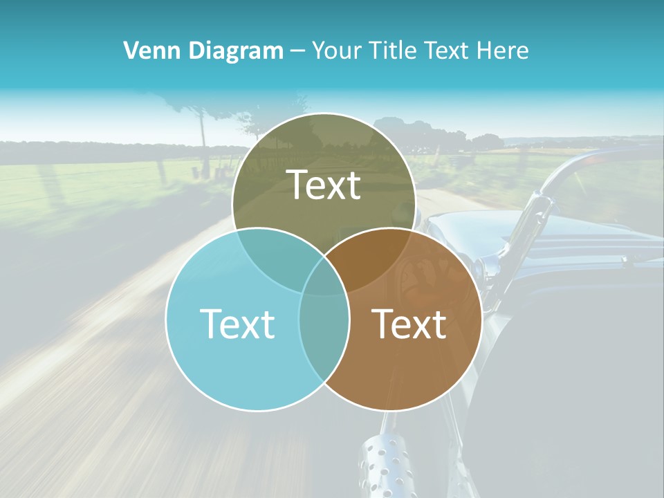 Driving A Sports-Car On A Road PowerPoint Template