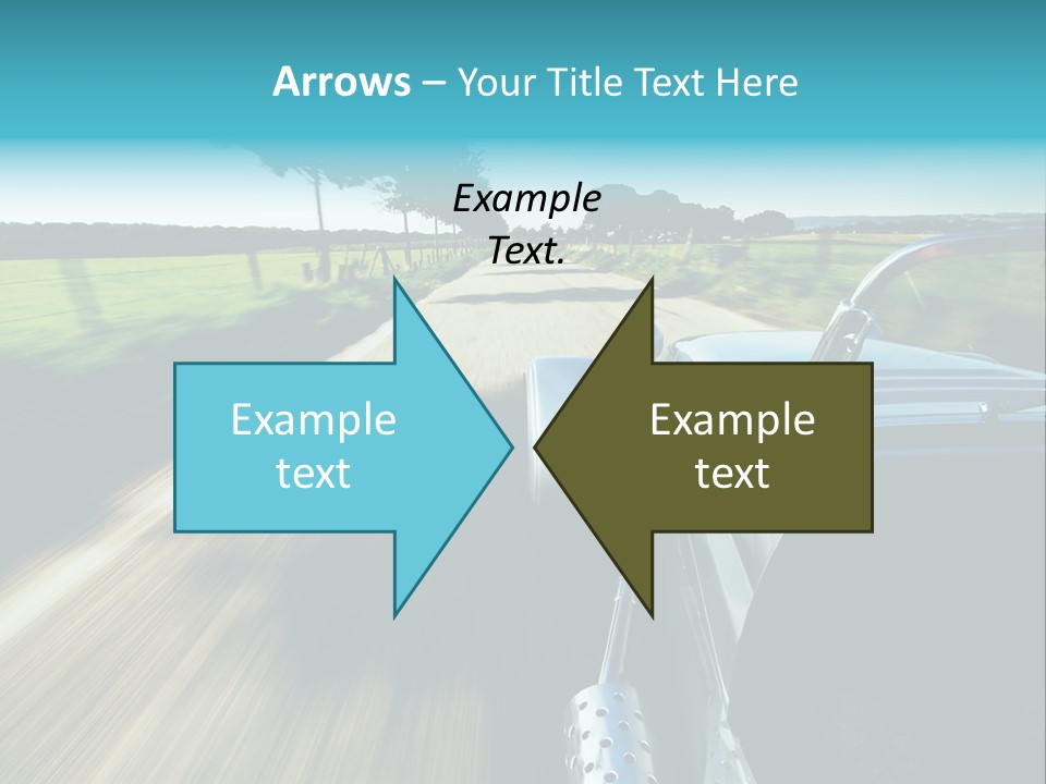 Driving A Sports-Car On A Road PowerPoint Template