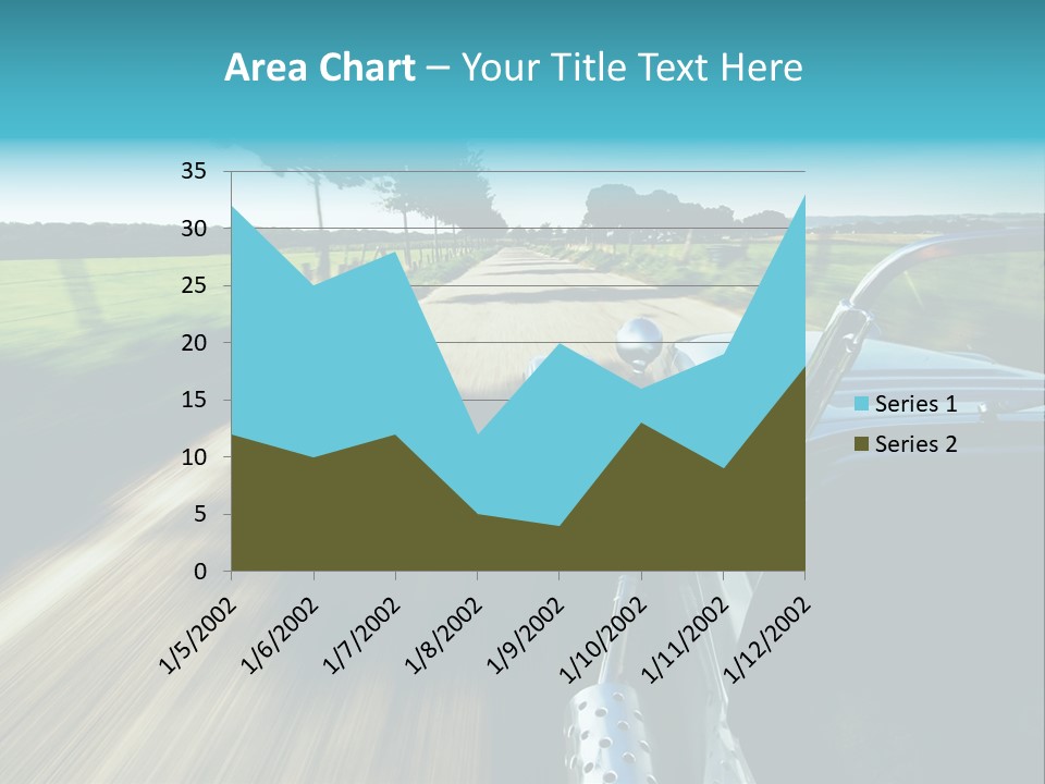 Driving A Sports-Car On A Road PowerPoint Template