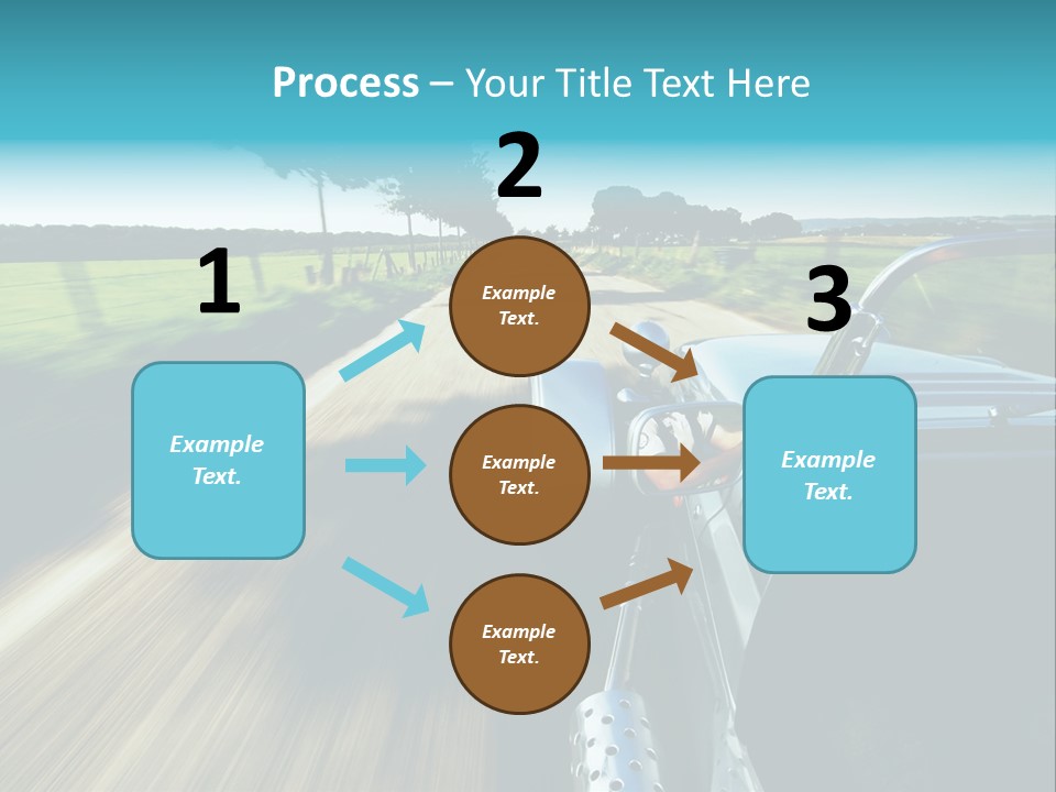 Driving A Sports-Car On A Road PowerPoint Template