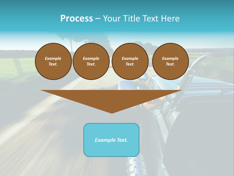 Driving A Sports-Car On A Road PowerPoint Template