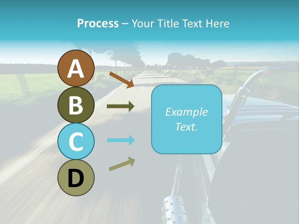 Driving A Sports-Car On A Road PowerPoint Template