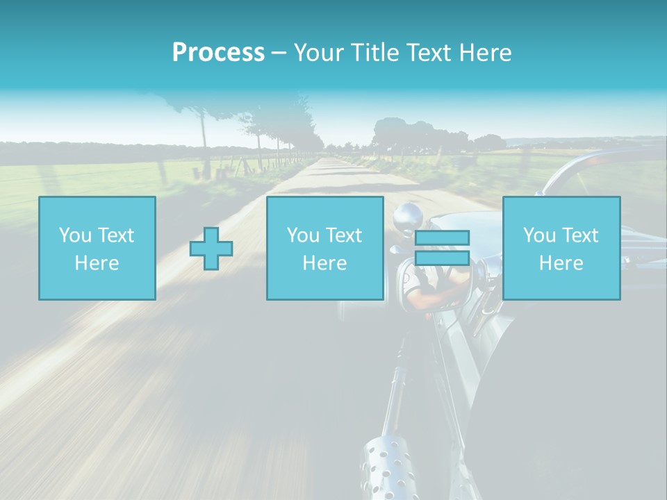 Driving A Sports-Car On A Road PowerPoint Template
