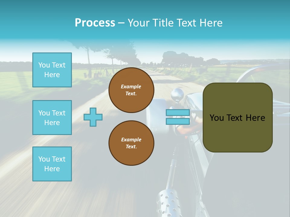 Driving A Sports-Car On A Road PowerPoint Template