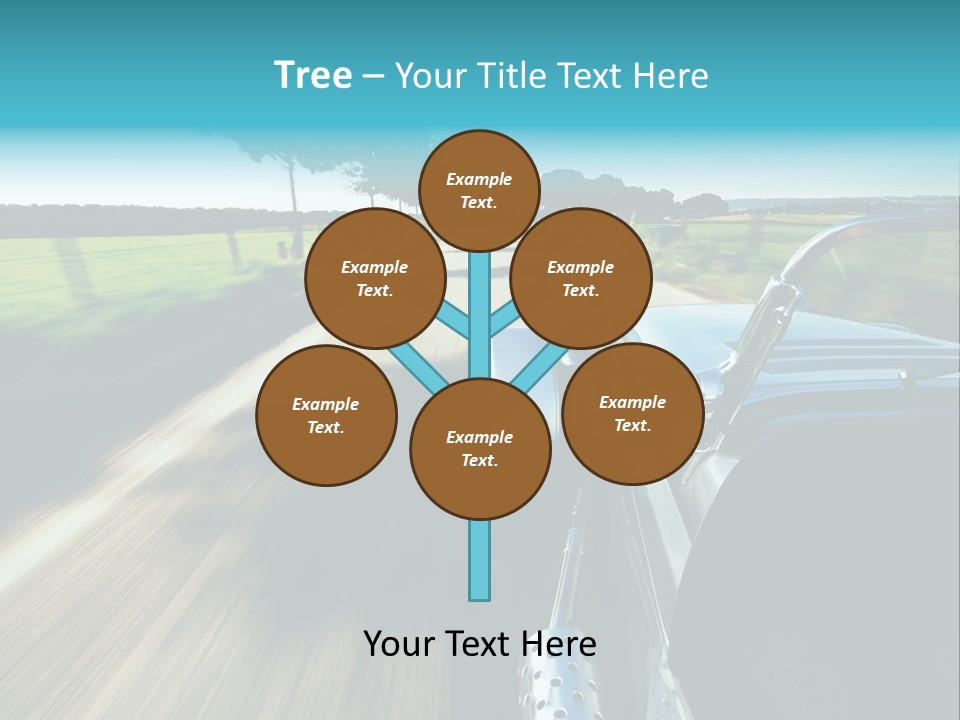 Driving A Sports-Car On A Road PowerPoint Template