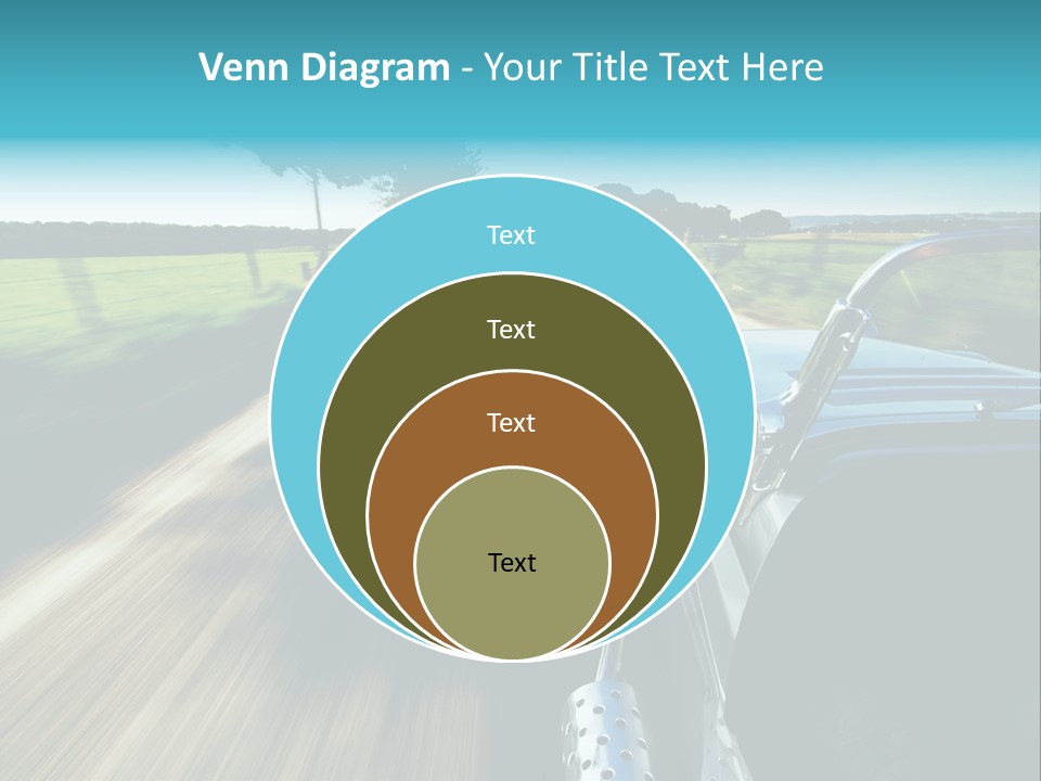 Driving A Sports-Car On A Road PowerPoint Template