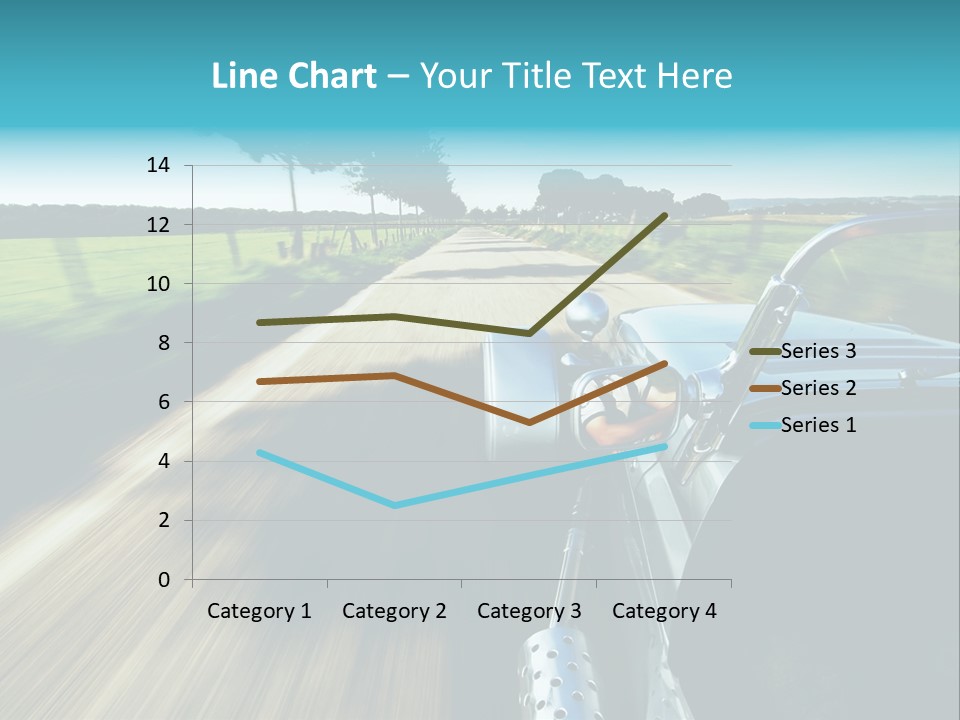 Driving A Sports-Car On A Road PowerPoint Template