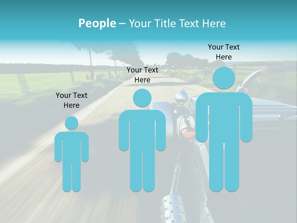 Driving A Sports-Car On A Road PowerPoint Template