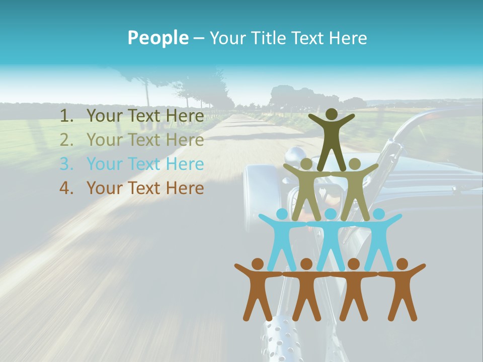 Driving A Sports-Car On A Road PowerPoint Template