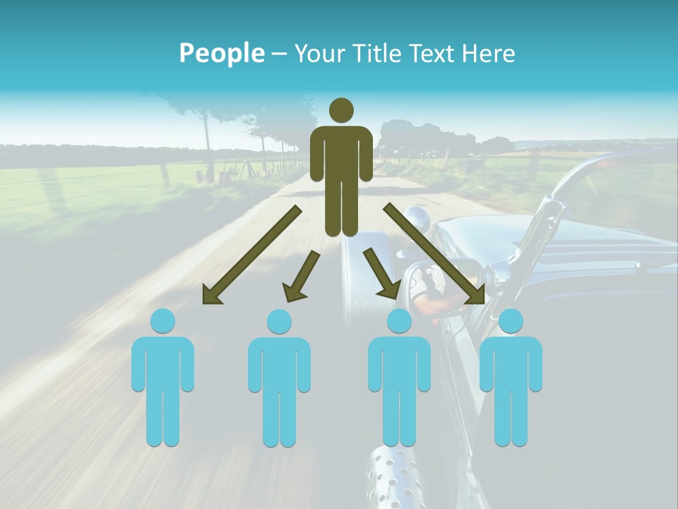 Driving A Sports-Car On A Road PowerPoint Template