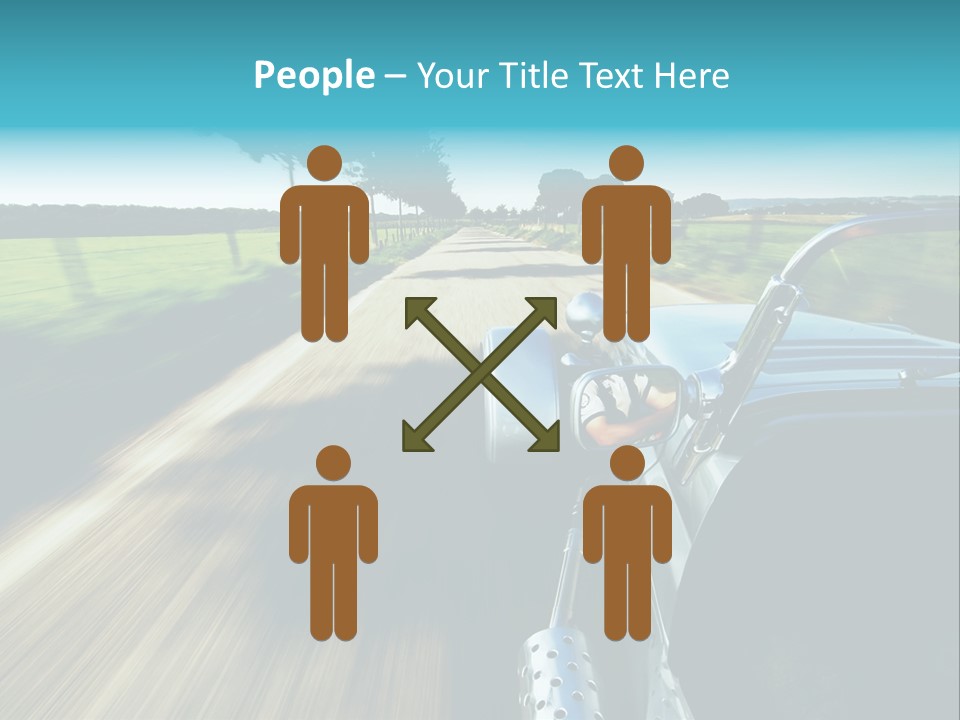 Driving A Sports-Car On A Road PowerPoint Template