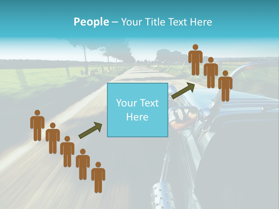 Driving A Sports-Car On A Road PowerPoint Template