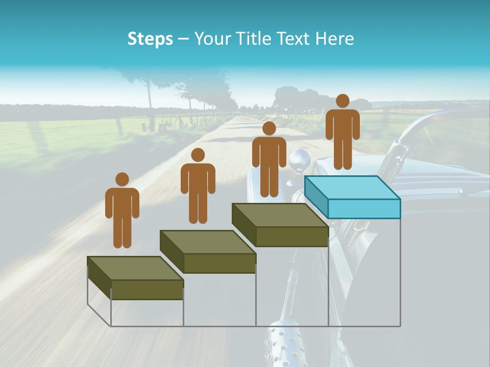 Driving A Sports-Car On A Road PowerPoint Template