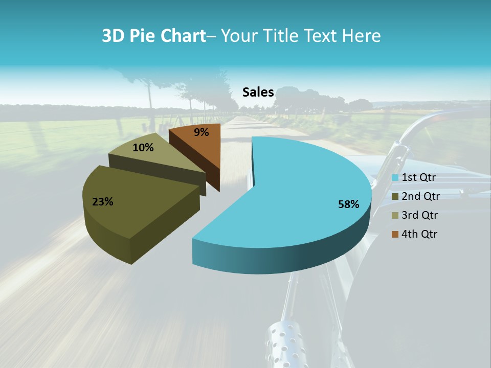 Driving A Sports-Car On A Road PowerPoint Template