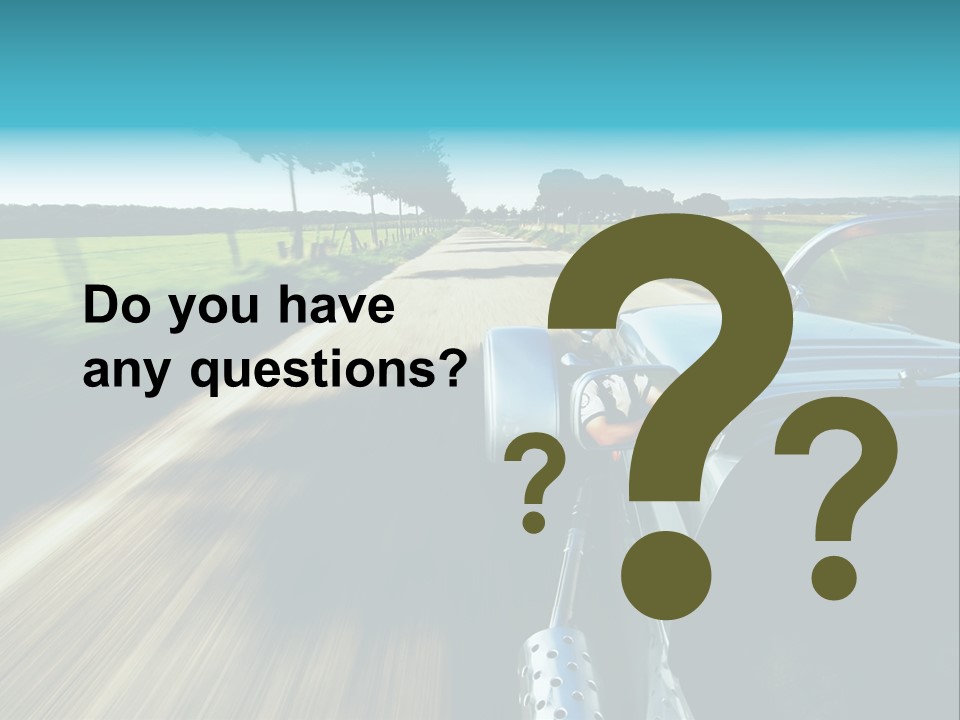Driving A Sports-Car On A Road PowerPoint Template