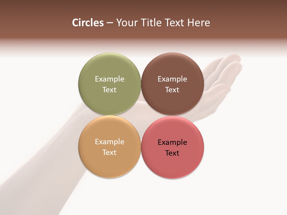 An Open Palm In Gesture Of Pleading Or Requesting, Isolated On White. PowerPoint Template