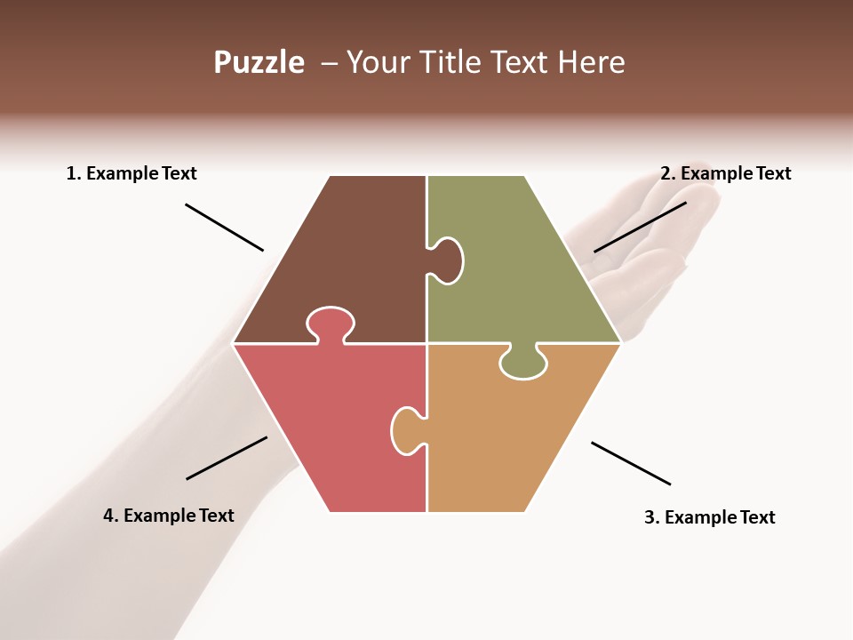 An Open Palm In Gesture Of Pleading Or Requesting, Isolated On White. PowerPoint Template