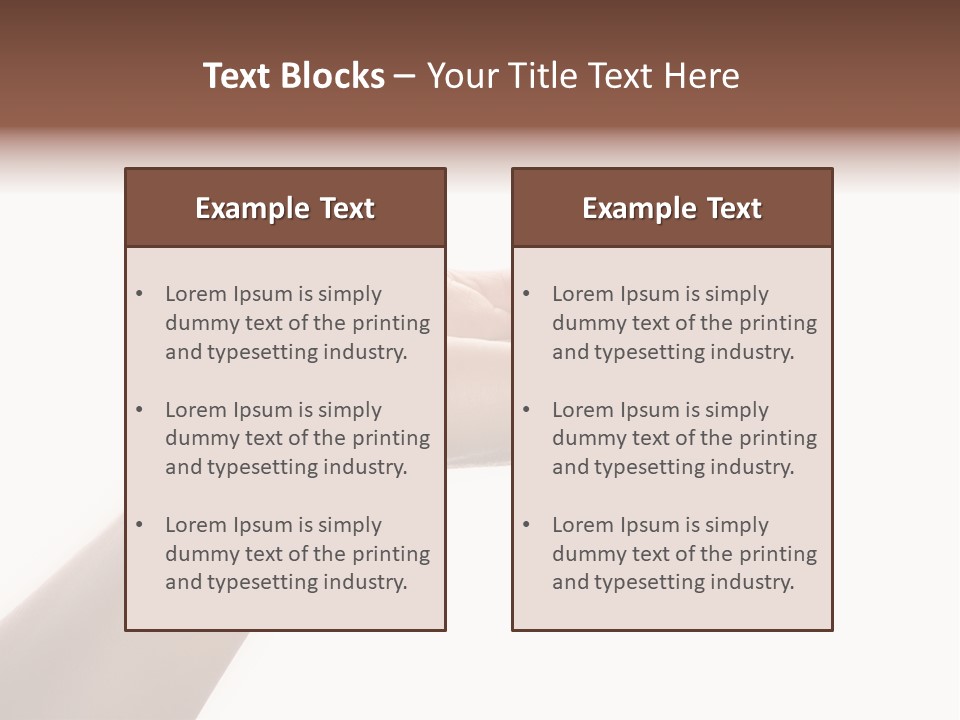 An Open Palm In Gesture Of Pleading Or Requesting, Isolated On White. PowerPoint Template