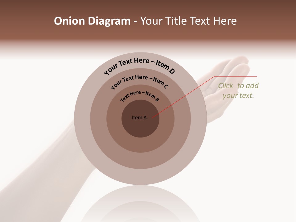 An Open Palm In Gesture Of Pleading Or Requesting, Isolated On White. PowerPoint Template