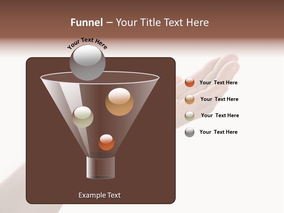 An Open Palm In Gesture Of Pleading Or Requesting, Isolated On White. PowerPoint Template