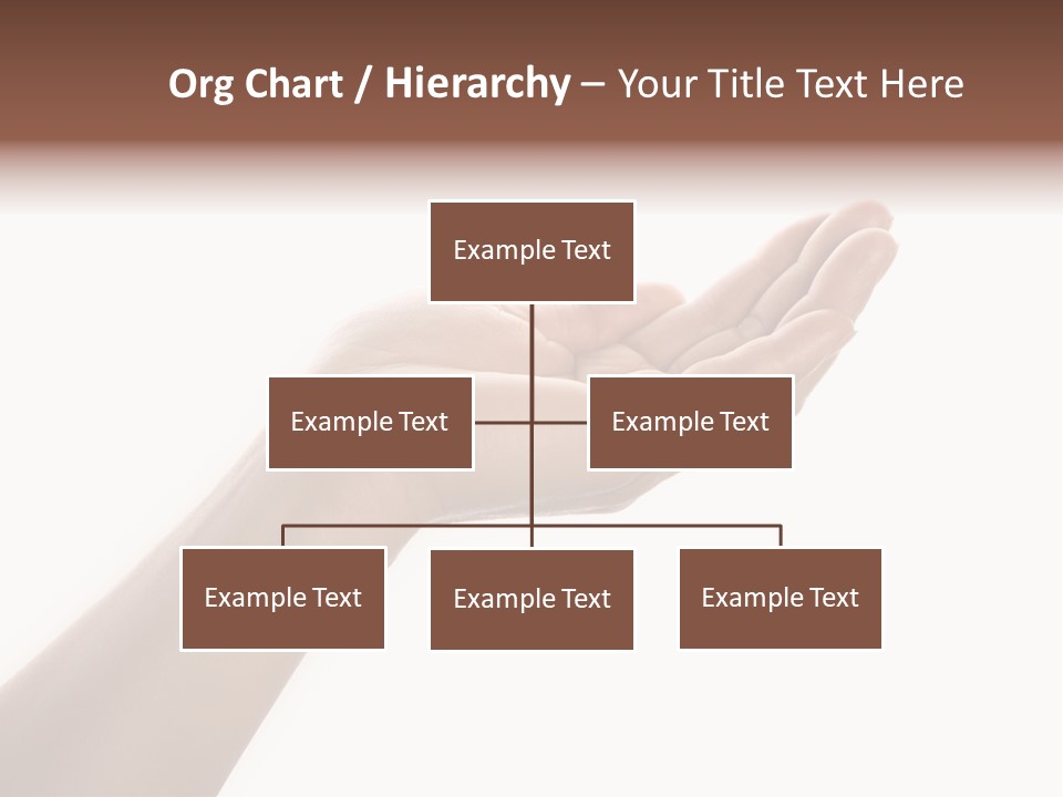 An Open Palm In Gesture Of Pleading Or Requesting, Isolated On White. PowerPoint Template